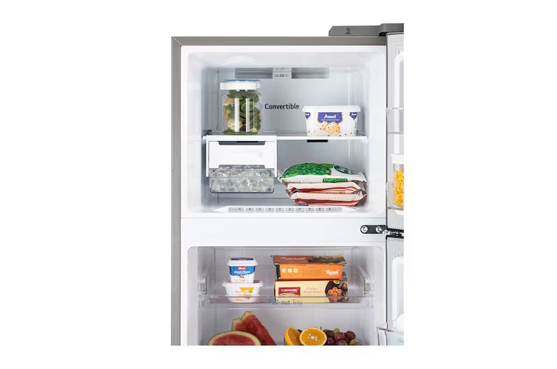 LG 272L Double Door Refrigerator | Convertible | 3 Star | Smart Inverter Compressor | Shiny Steel - Image 6