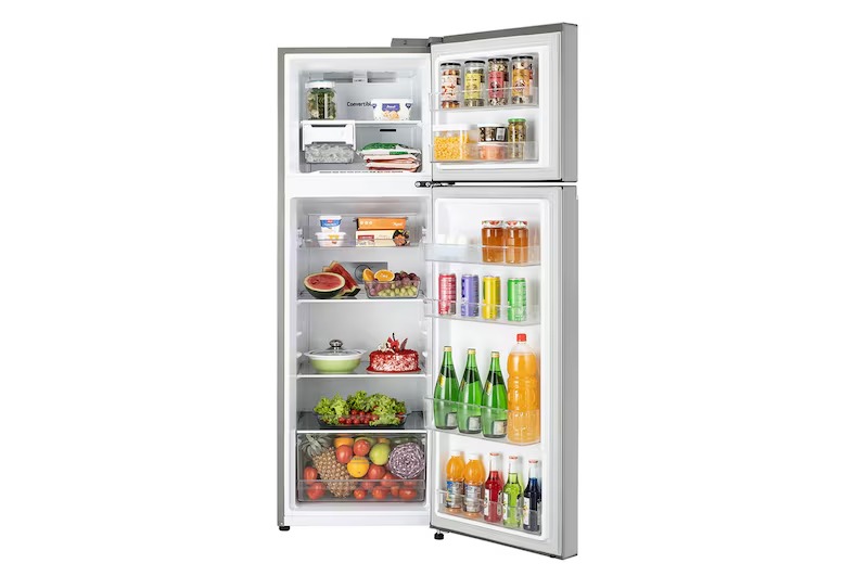 LG 272L Double Door Refrigerator | Convertible | 3 Star | Smart Inverter Compressor | Shiny Steel - Image 2