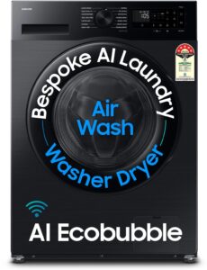 Samsung 12kg Front Load Washing Machine | 5 Star | AI EcoBubble | WiFi | In-built Heater | WD12FG5B34BBTL