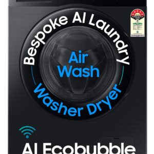 Samsung 12kg Front Load Washing Machine | 5 Star | AI EcoBubble | WiFi | In-built Heater | WD12FG5B34BBTL