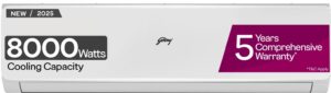 Godrej 3 Ton 3 Star Split Inverter AC (2025) | 5-in-1 Convertible | Heavy Duty Cooling | SIC 36JTC3 WZP