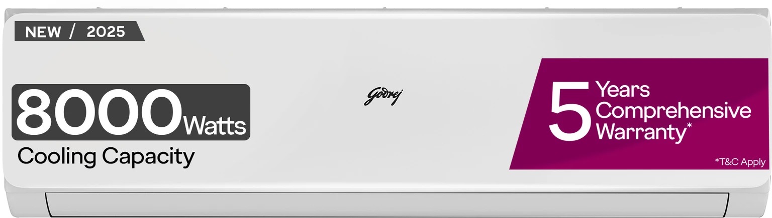 Godrej 3 Ton 3 Star Split Inverter AC (2025) | 5-in-1 Convertible | Heavy Duty Cooling | SIC 36JTC3 WZP